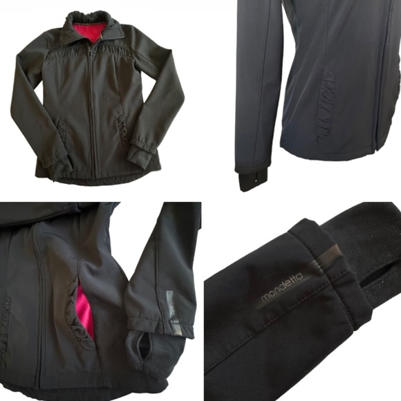 Mondetta Women's S/XS Black Fully Zip UP Windbreaker Rain Sporty Athletic Jacket - Picture 9 of 15